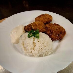 Rántott velőrózsa ,rizs, tartár (1.3.)